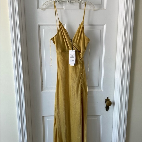 Zara BUTTONED SLIP DRESS - M - Picture 5 of 8